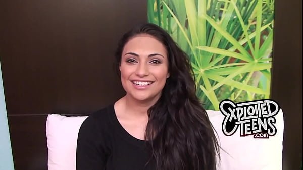 This brunette naked teen has nice natural D cup hooters